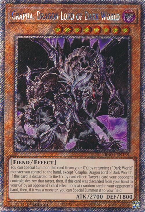 Grapha, Dragon Lord of Dark World [RA04-EN159] Platinum Secret Rare | The CG Realm