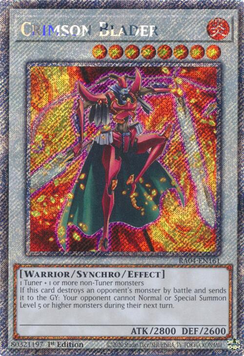 Crimson Blader [RA04-EN161] Platinum Secret Rare | The CG Realm