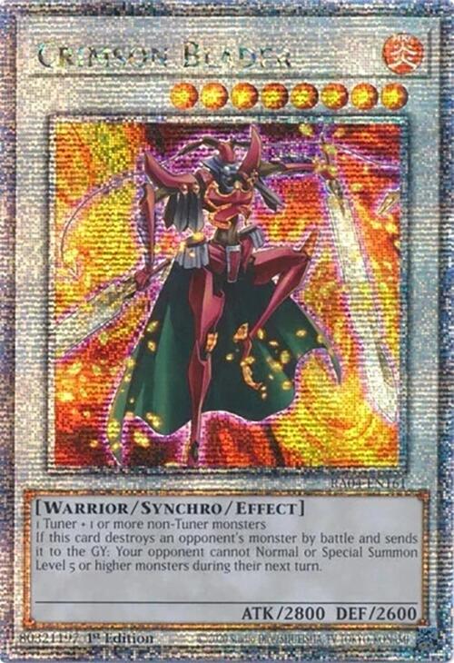 Crimson Blader [RA04-EN161] Quarter Century Secret Rare | The CG Realm