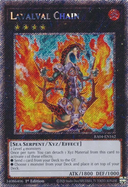 Lavalval Chain [RA04-EN162] Platinum Secret Rare | The CG Realm