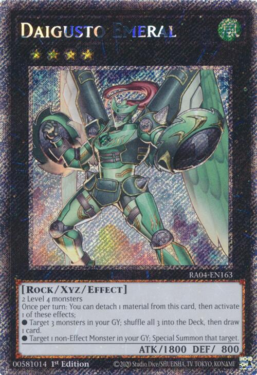 Daigusto Emeral [RA04-EN163] Platinum Secret Rare | The CG Realm