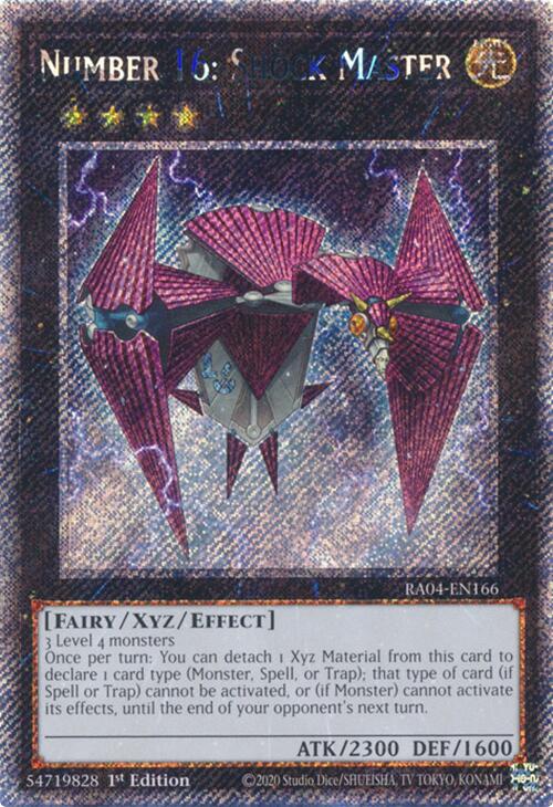 Number 16: Shock Master [RA04-EN166] Platinum Secret Rare | The CG Realm