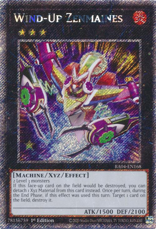 Wind-Up Zenmaines [RA04-EN168] Platinum Secret Rare | The CG Realm