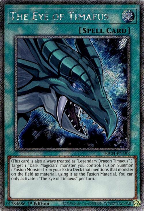 The Eye of Timaeus [RA04-EN192] Platinum Secret Rare | The CG Realm