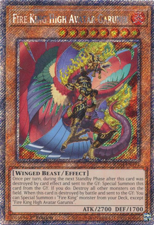 Fire King High Avatar Garunix [RA04-EN194] Platinum Secret Rare | The CG Realm