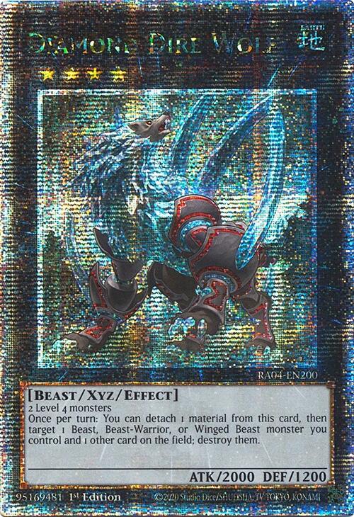Diamond Dire Wolf [RA04-EN200] Quarter Century Secret Rare | The CG Realm