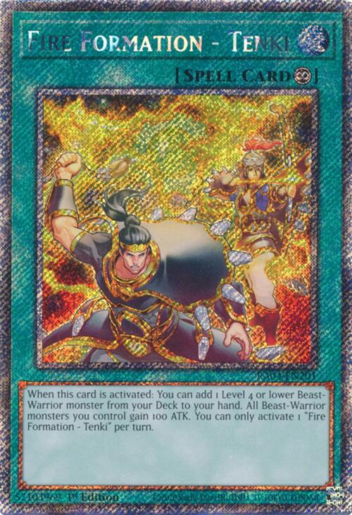 Fire Formation - Tenki [RA04-EN201] Platinum Secret Rare | The CG Realm
