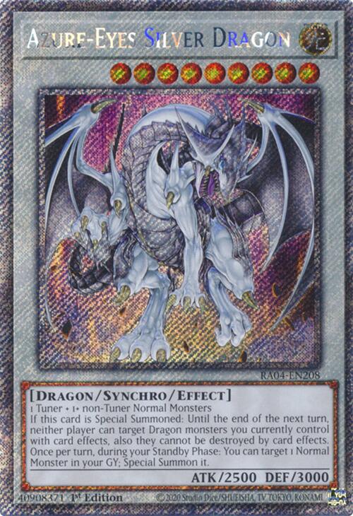 Azure-Eyes Silver Dragon [RA04-EN208] Platinum Secret Rare | The CG Realm