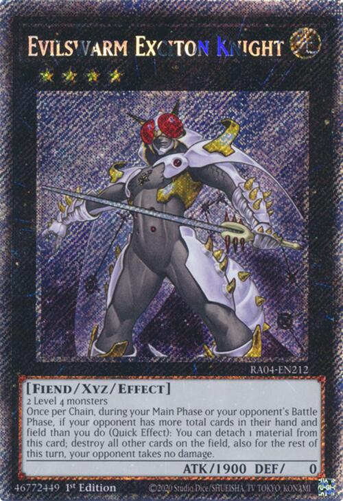 Evilswarm Exciton Knight [RA04-EN212] Platinum Secret Rare | The CG Realm