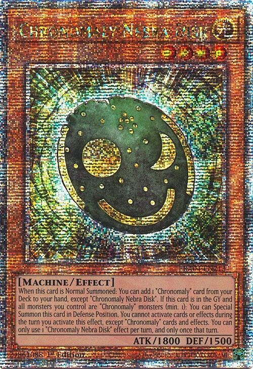 Chronomaly Nebra Disk [RA04-EN213] Quarter Century Secret Rare | The CG Realm