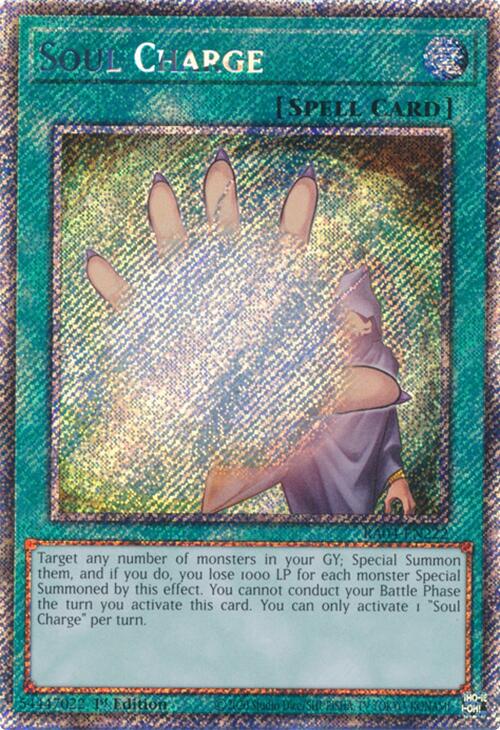 Soul Charge [RA04-EN222] Platinum Secret Rare | The CG Realm