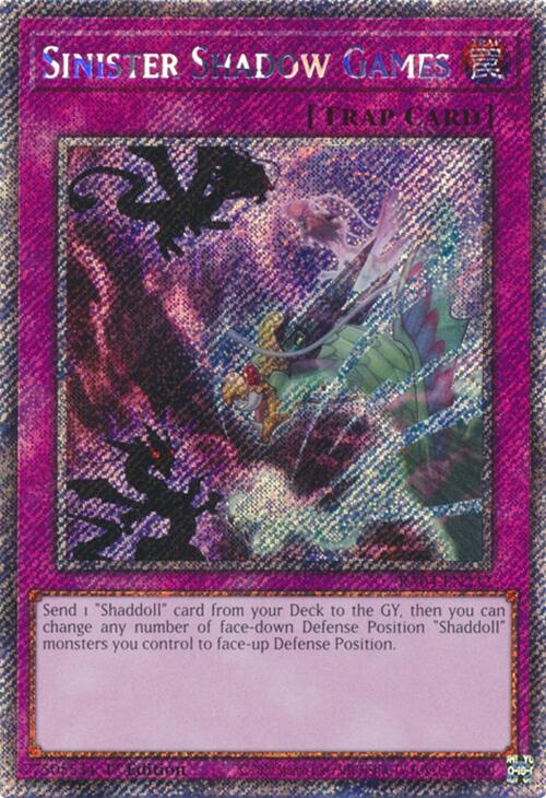 Sinister Shadow Games [RA04-EN232] Platinum Secret Rare | The CG Realm