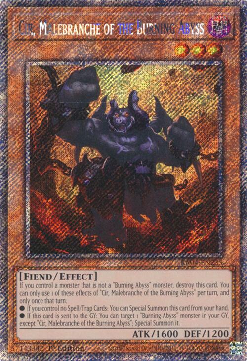Cir, Malebranche of the Burning Abyss [RA04-EN235] Platinum Secret Rare | The CG Realm