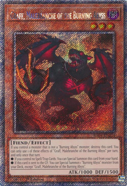 Graff, Malebranche of the Burning Abyss [RA04-EN234] Platinum Secret Rare | The CG Realm