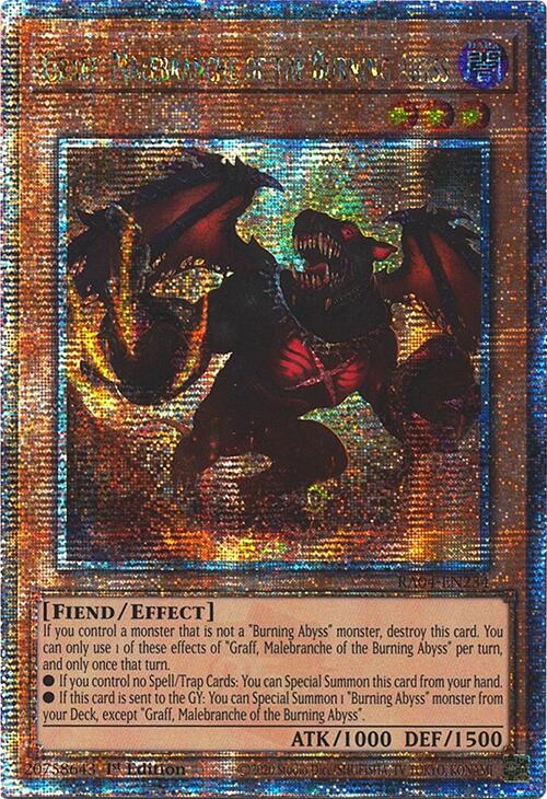 Graff, Malebranche of the Burning Abyss [RA04-EN234] Quarter Century Secret Rare | The CG Realm