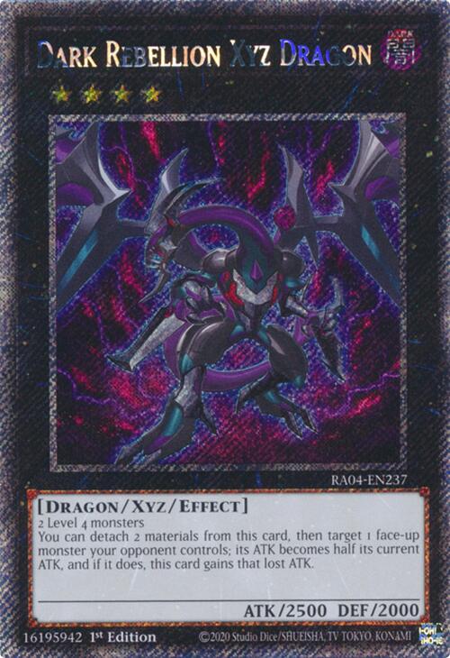 Dark Rebellion Xyz Dragon [RA04-EN237] Platinum Secret Rare | The CG Realm