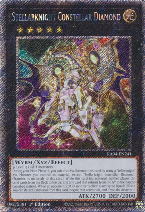 Stellarknight Constellar Diamond [RA04-EN241] Platinum Secret Rare | The CG Realm