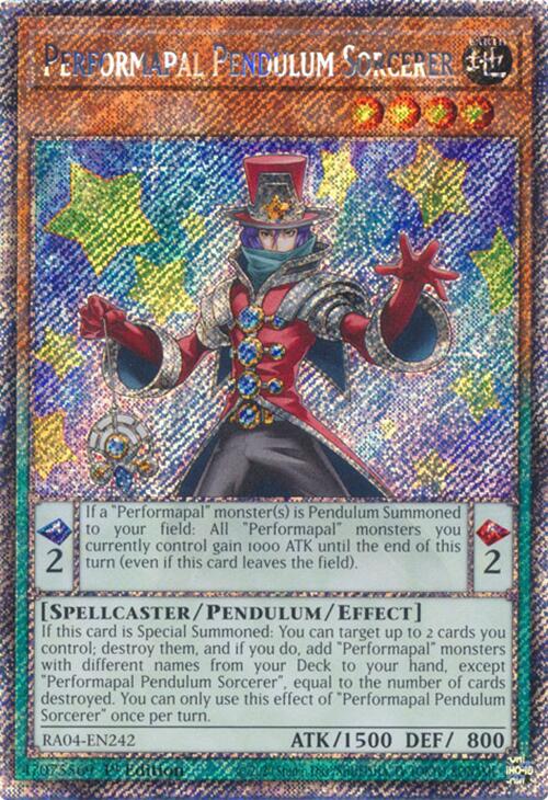 Performapal Pendulum Sorcerer [RA04-EN242] Platinum Secret Rare | The CG Realm