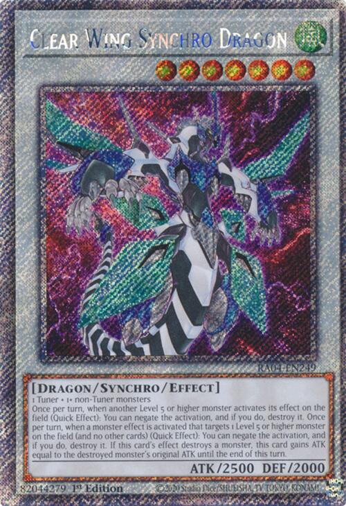 Clear Wing Synchro Dragon [RA04-EN249] Platinum Secret Rare | The CG Realm