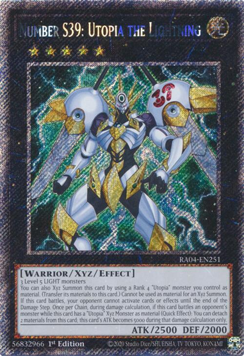 Number S39: Utopia the Lightning [RA04-EN251] Platinum Secret Rare | The CG Realm