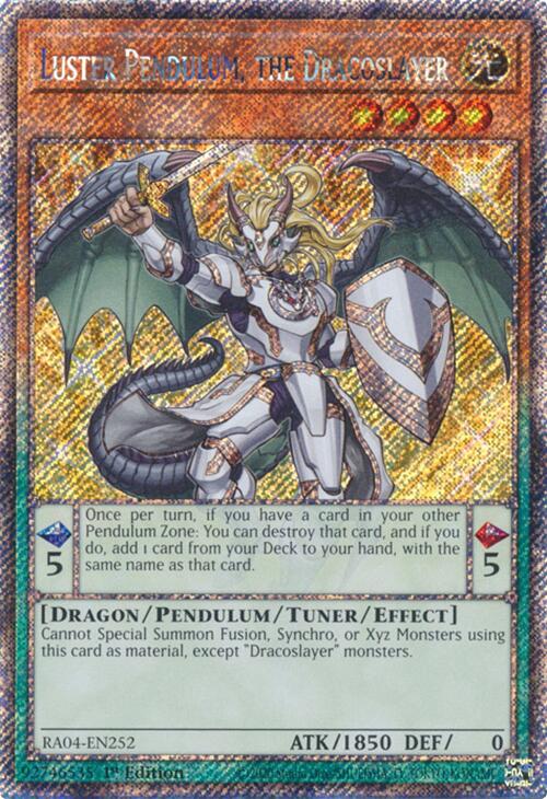 Luster Pendulum, the Dracoslayer [RA04-EN252] Platinum Secret Rare | The CG Realm