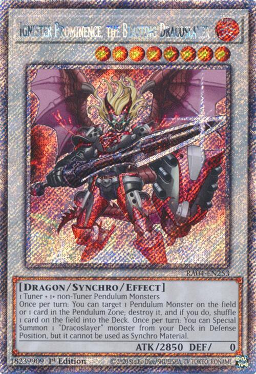 Ignister Prominence, the Blasting Dracoslayer [RA04-EN253] Platinum Secret Rare | The CG Realm