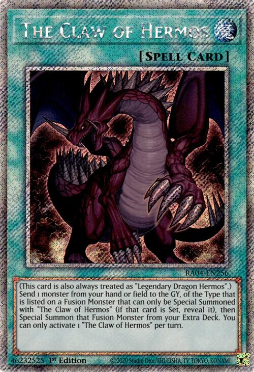 The Claw of Hermos [RA04-EN256] Platinum Secret Rare | The CG Realm