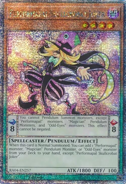 Performapal Skullcrobat Joker [RA04-EN257] Quarter Century Secret Rare | The CG Realm
