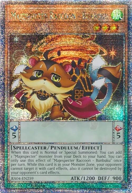 Majespecter Raccoon - Bunbuku [RA04-EN259] Quarter Century Secret Rare | The CG Realm