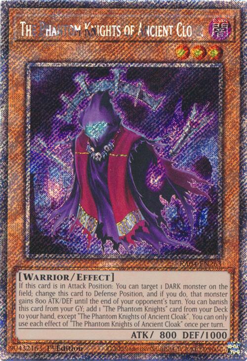 The Phantom Knights of Ancient Cloak [RA04-EN263] Platinum Secret Rare | The CG Realm