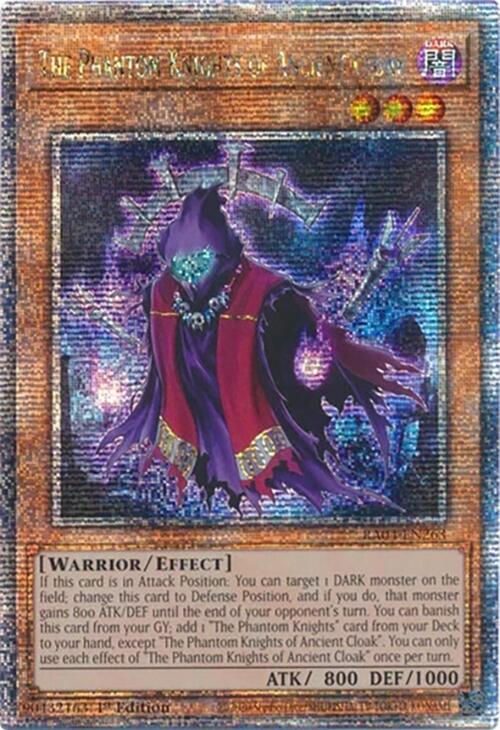 The Phantom Knights of Ancient Cloak [RA04-EN263] Quarter Century Secret Rare | The CG Realm