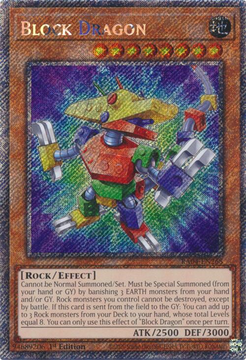 Block Dragon [RA04-EN268] Platinum Secret Rare | The CG Realm