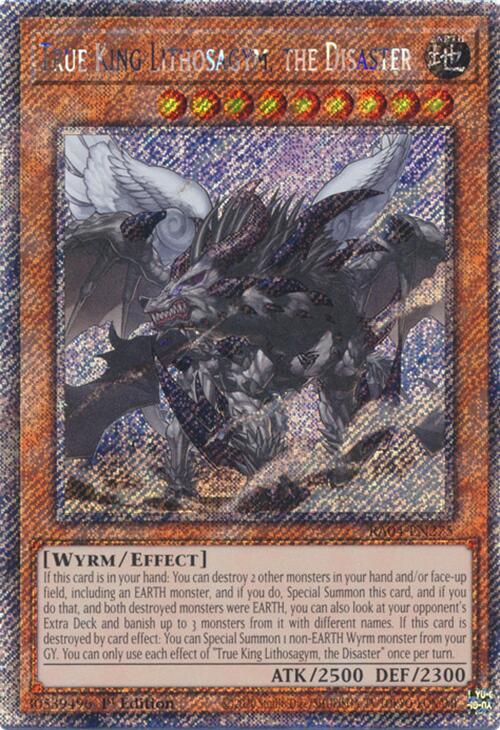True King Lithosagym, the Disaster [RA04-EN275] Platinum Secret Rare | The CG Realm