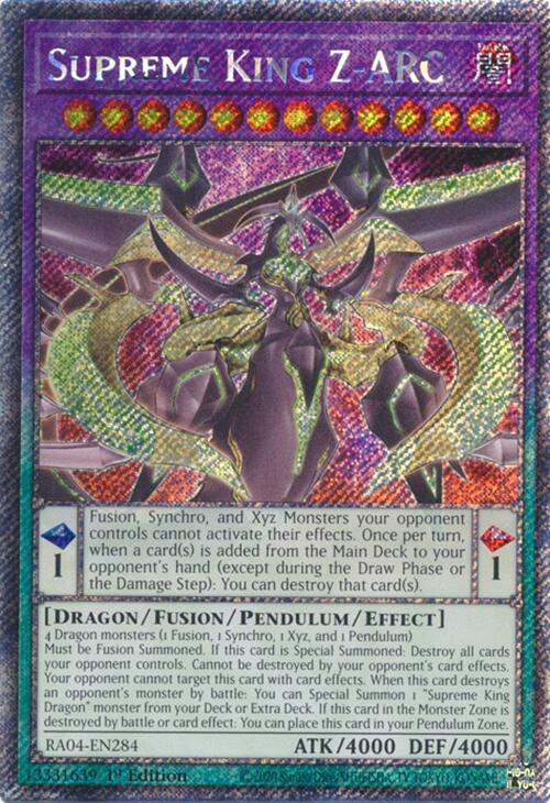 Supreme King Z-ARC [RA04-EN284] Platinum Secret Rare | The CG Realm