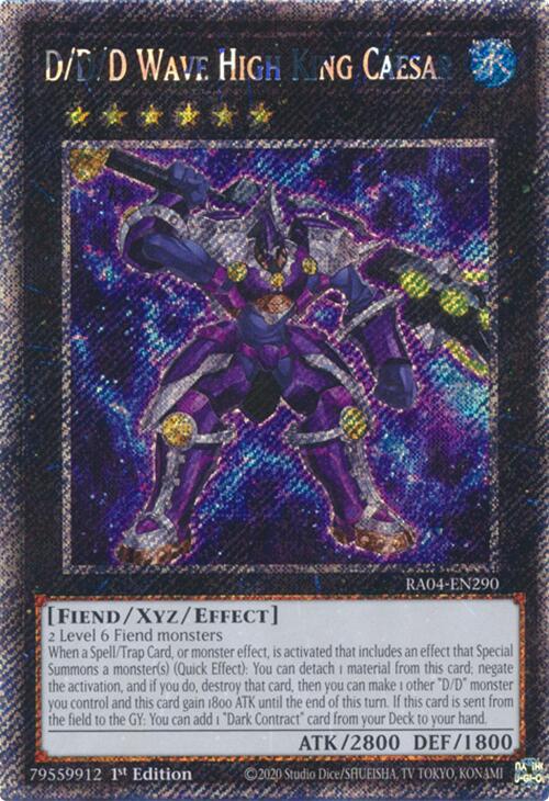 D/D/D Wave High King Caesar [RA04-EN290] Platinum Secret Rare | The CG Realm