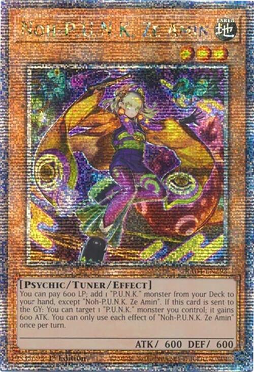 Noh-P.U.N.K. Ze Amin [RA04-EN293] Quarter Century Secret Rare | The CG Realm