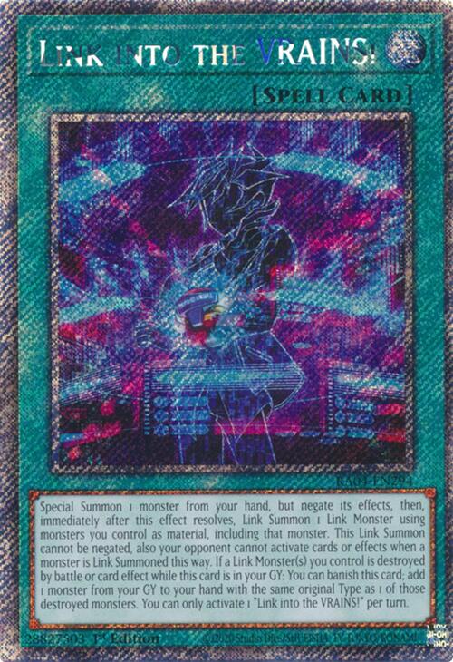 Link into the VRAINS! [RA04-EN294] Platinum Secret Rare | The CG Realm