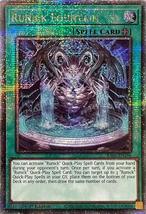 Runick Fountain [RA04-EN296] Quarter Century Secret Rare | The CG Realm