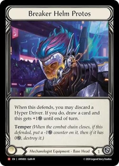 Breaker Helm Protos [AMX003] (Armory Deck: Maxx Nitro)  Rainbow Foil | The CG Realm