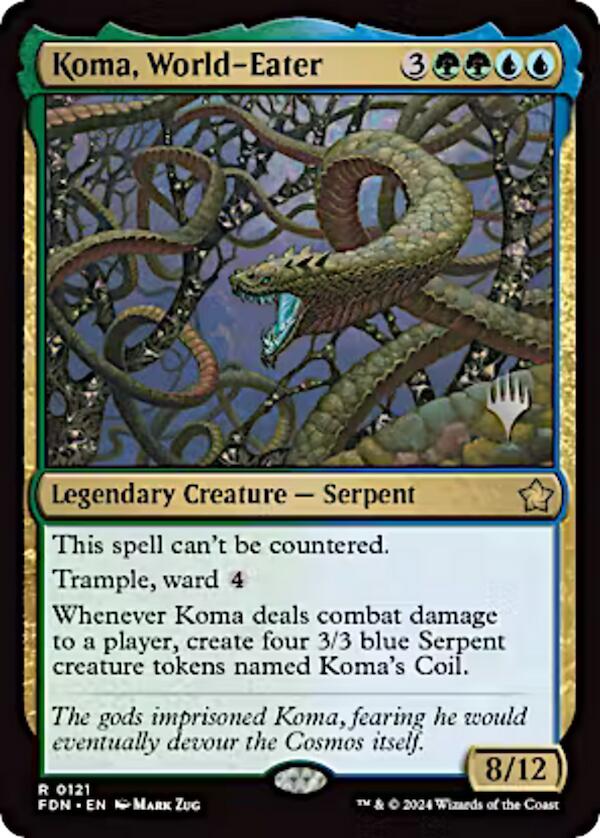 Koma, World-Eater (Promo Pack) [Aetherdrift Promos] | The CG Realm
