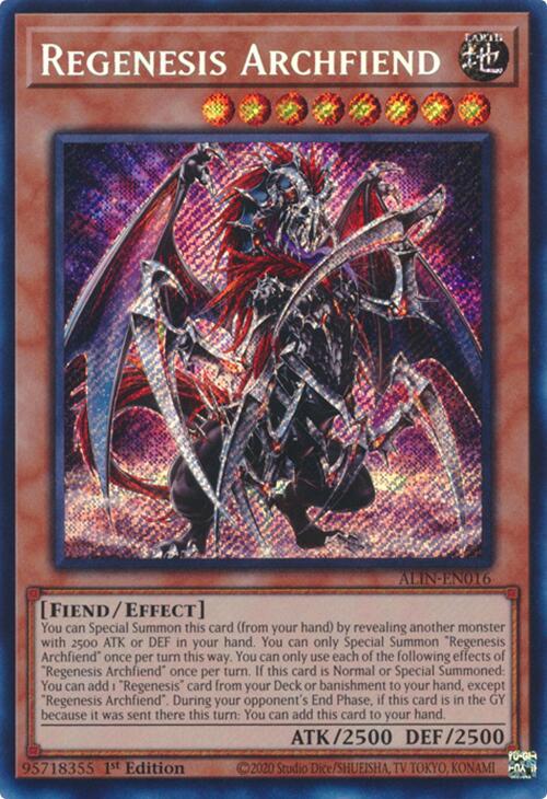 Regenesis Archfiend [ALIN-EN016] Secret Rare | The CG Realm
