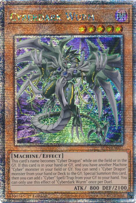 Cyberdark Wurm [ALIN-EN027] Quarter Century Secret Rare | The CG Realm