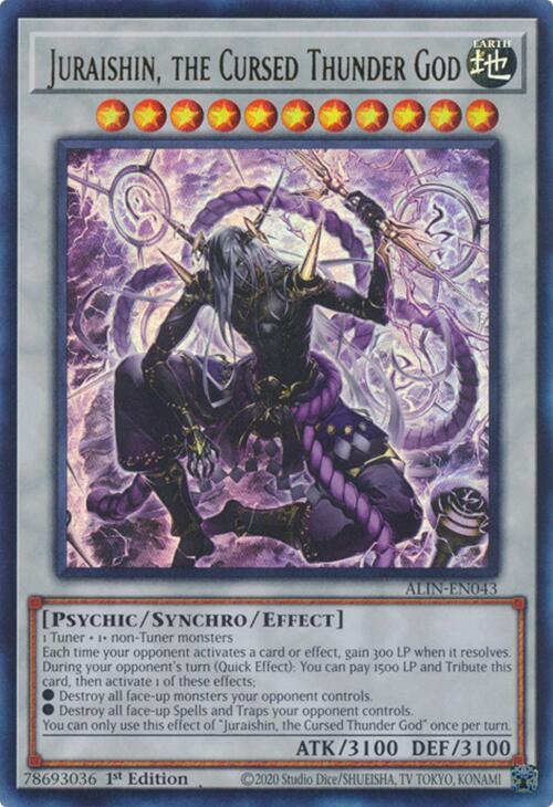 Juraishin, the Cursed Thunder God [ALIN-EN043] Ultra Rare | The CG Realm