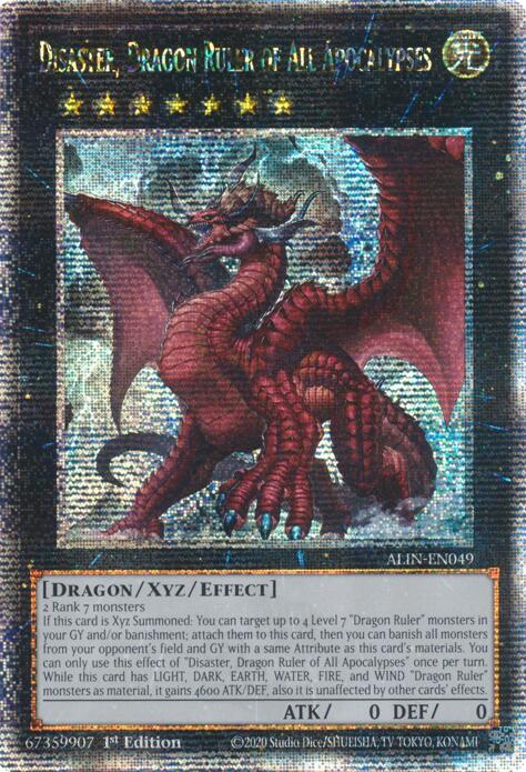 Disaster, Dragon Ruler of All Apocalypses [ALIN-EN049] Quarter Century Secret Rare | The CG Realm