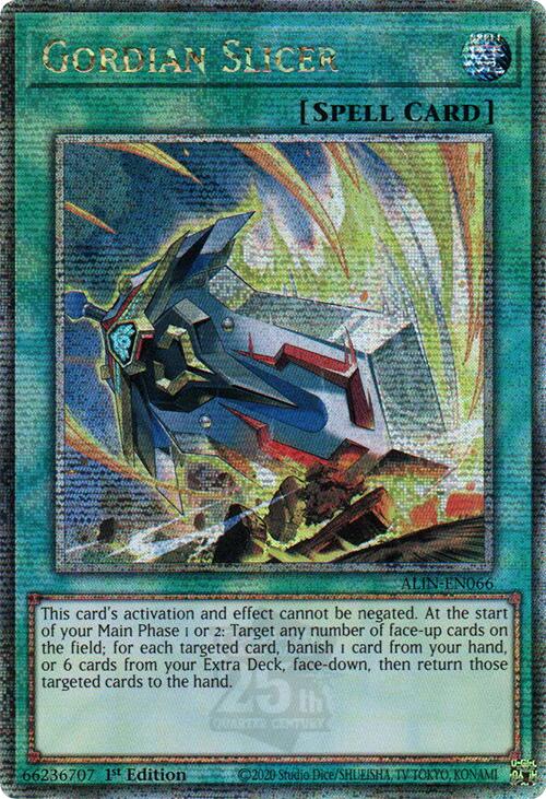 Gordian Slicer [ALIN-EN066] Quarter Century Secret Rare | The CG Realm