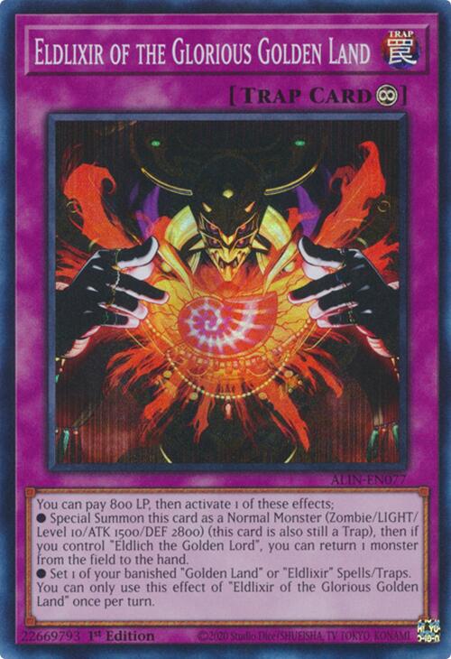 Eldlixir of the Glorious Golden Land [ALIN-EN077] Super Rare | The CG Realm