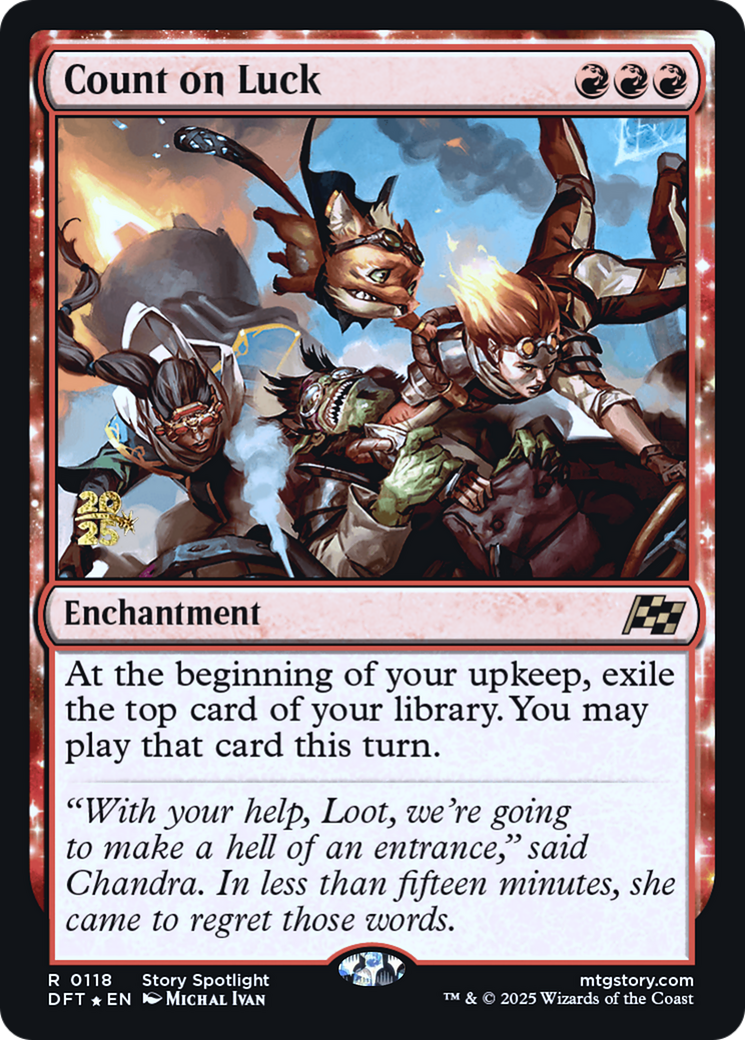 Count on Luck (PRE-118) - Prerelease Cards Foil