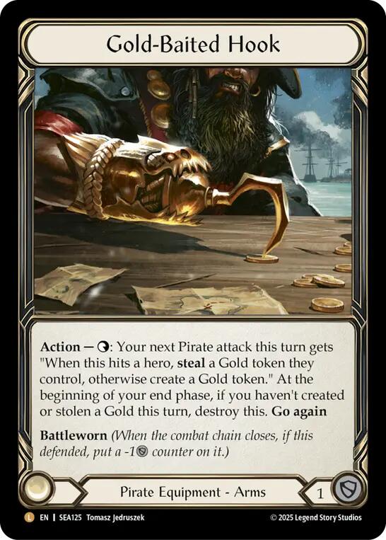 Gold-Baited Hook (Rainbow Foil) [SEA125] (High Seas)  Rainbow Foil | The CG Realm