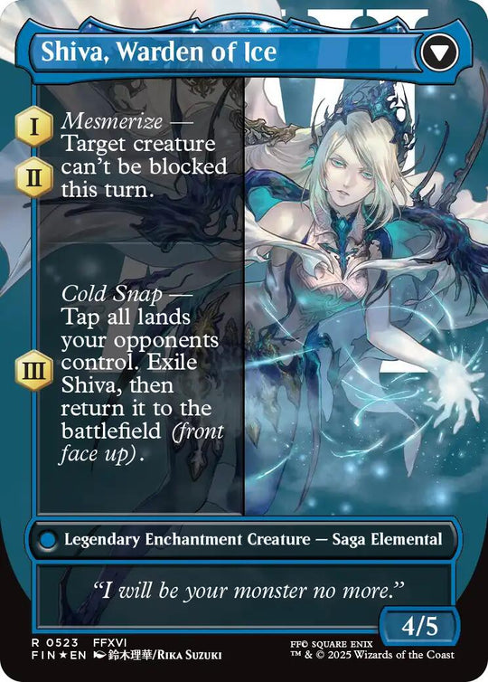 Jill, Shiva's Dominant (Borderless) (Surge Foil) (FIN-523) - FINAL FANTASY: (enchantment) Foil