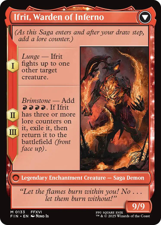 Clive, Ifrit's Dominant (FIN-133) - FINAL FANTASY: (enchantment)